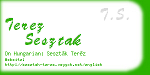 terez sesztak business card